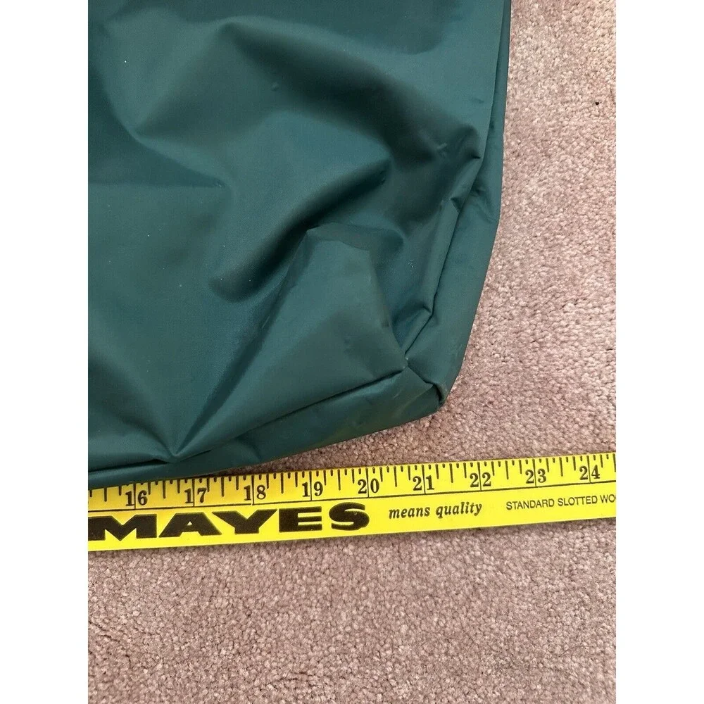 Vintage 90s Polo Ralph Lauren Large Green Nylon Travel Tote Bag Zippered